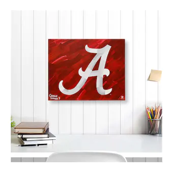 Alabama Crimson Tide Fanatics Authentic 16 x 20 A Logo Gallery Wrapped Canvas Giclee