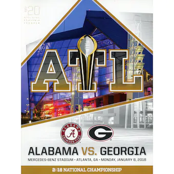 Alabama Crimson Tide Fanatics Authentic College Football Playoff 2018 National Championship Game Official Program