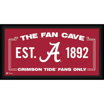 Alabama Crimson Tide Fanatics Authentic Framed 10 x 20 Fan Cave Collage