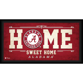 Alabama Crimson Tide Fanatics Authentic Framed 10 x 20 Home Sweet Home Collage