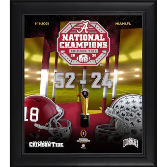 Alabama Crimson Tide Fanatics Authentic Framed 15 x 17 College Football Playoff 2020 National Champions Collage