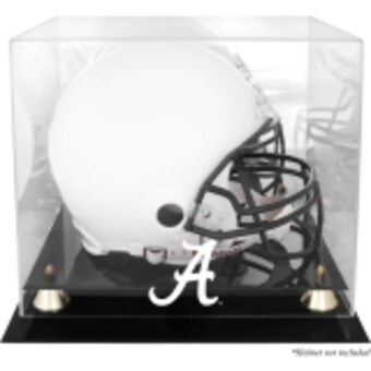 Alabama Crimson Tide Fanatics Authentic Golden Classic Helmet Display Case with Mirror Back