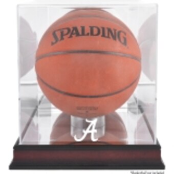 Alabama Crimson Tide Fanatics Authentic Mahogany Antique Finish Basketball Display Case with Mirror Back