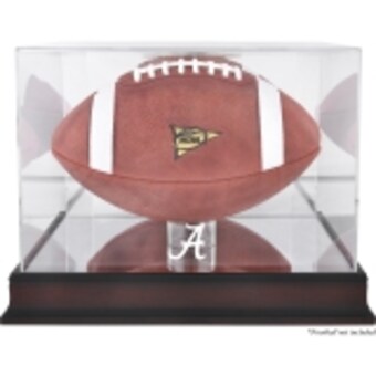 Alabama Crimson Tide Fanatics Authentic Mahogany Base Football Display Case with Mirror Back