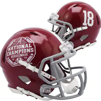 Alabama Crimson Tide Fanatics Authentic Riddell College Football Playoff 2020 National Champions Logo Speed Mini Helmet