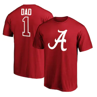 Alabama Crimson Tide Fanatics Branded 1 Dad T-Shirt Crimson