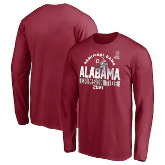 Alabama Crimson Tide Fanatics Branded 2020 College Football Playoff Bound Backfield Long Sleeve T-Shirt Crimson