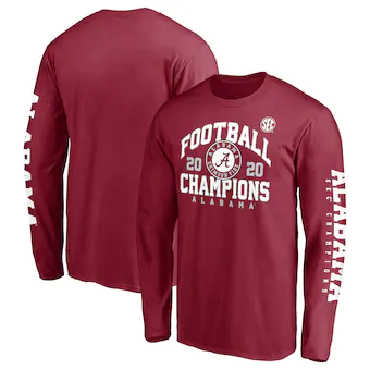 Alabama Crimson Tide Fanatics Branded 2020 SEC Football Champions Long Sleeve T-Shirt Crimson