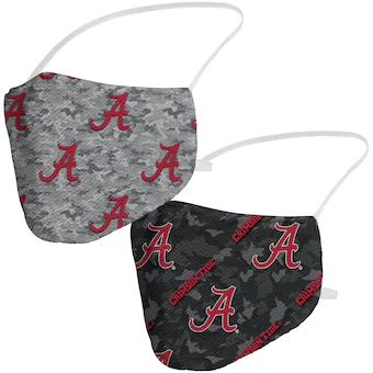 Alabama Crimson Tide Fanatics Branded Adult Camo Duo Face Covering 2 Pack