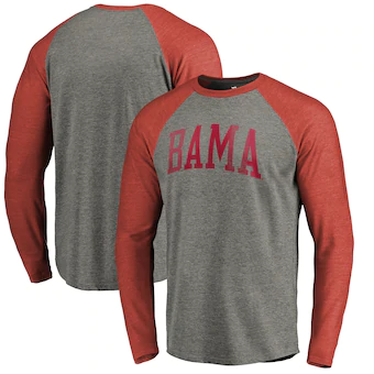 Alabama Crimson Tide T-Shirt - Fanatics Brand - Bama - Long Sleeve - Grey