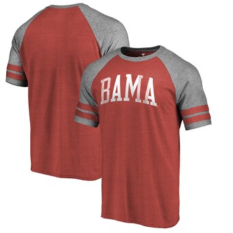 Alabama Crimson Tide T-Shirt - Fanatics Brand - BAMA - Raglan/Baseball - Crimson