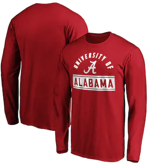 Alabama Crimson Tide Fanatics Branded Big & Tall Team Arc Knockout Long Sleeve T-Shirt Crimson