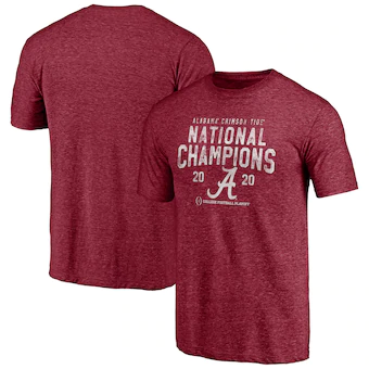 Alabama Crimson Tide T-Shirt - Fanatics Brand - National Champions 2020 - Football - Crimson