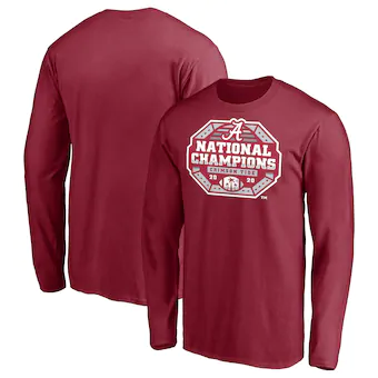 Alabama Crimson Tide T-Shirt - Fanatics Brand - National Champions 2020 - Football - Long Sleeve - Crimson