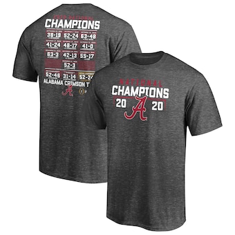 Alabama Crimson Tide T-Shirt - Fanatics Brand - National Champions 2020 - Football - Grey