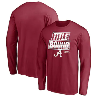 Alabama Crimson Tide T-Shirt - Fanatics Brand - Title Bound - Football - Long Sleeve - Crimson
