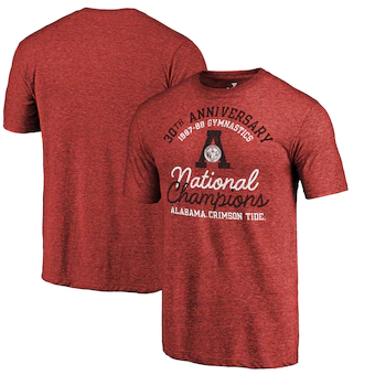 Alabama Crimson Tide T-Shirt - Fanatics Brand - 1987-1988 Gymnastics National Champions - Gymnastics - Crimson