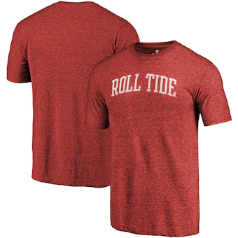 Alabama Crimson Tide Fanatics Branded Hometown Collection Arch Battle Cry Roll Tide Tri Blend T-Shirt Crimson