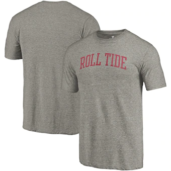Alabama Crimson Tide Fanatics Branded Hometown Collection Arch Battle Cry Roll Tide Tri Blend T-Shirt Gray