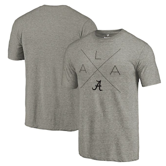 Alabama Crimson Tide Fanatics Branded Quad Tri Blend T-Shirt Ash