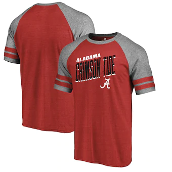 Alabama Crimson Tide T-Shirt - Fanatics Brand - Raglan/Baseball - Crimson