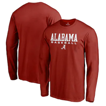 Alabama Crimson Tide T-Shirt - Fanatics Brand -  Baseball - Baseball - Long Sleeve - Crimson