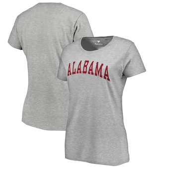 Alabama Crimson Tide T-Shirt - Fanatics Brand - Ladies - Scoop - Grey