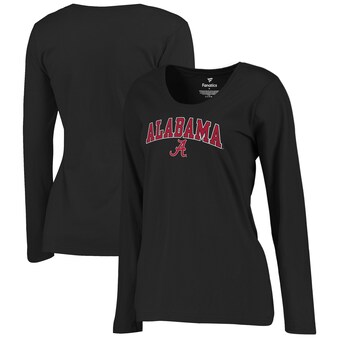 Alabama Crimson Tide Fanatics Branded Womens Campus Long Sleeve T-Shirt Black