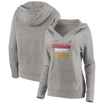 Alabama Crimson Tide Fanatics Branded Womens College Football Playoff 2020 National Champions Hash Pullover Hoodie Heather Gray