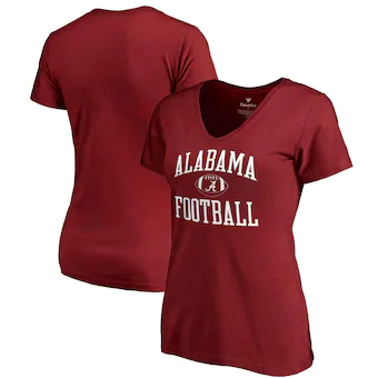 Alabama Crimson Tide Fanatics Branded Womens First Sprint V Neck T-Shirt Crimson