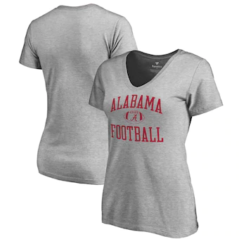 Alabama Crimson Tide T-Shirt - Fanatics Brand - Ladies -  Football - Football - V-Neck - Grey