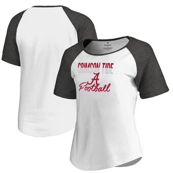 Alabama Crimson Tide T-Shirt - Fanatics Brand - Ladies -  Football - Football - Raglan/Baseball - White