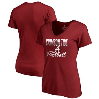 Alabama Crimson Tide T-Shirt - Fanatics Brand - Ladies - Football - V-Neck - Crimson