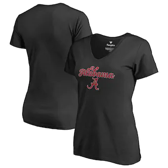 Alabama Crimson Tide Fanatics Branded Womens Freehand T-Shirt Black