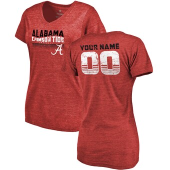 Alabama Crimson Tide T-Shirt - Fanatics Brand - Ladies - Football - Customize - V-Neck - Crimson
