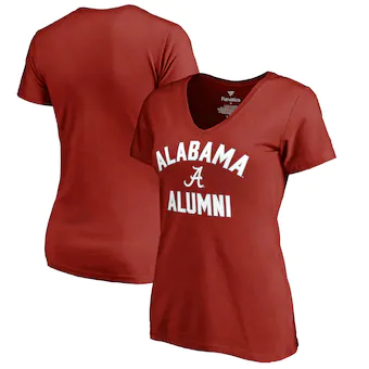 Alabama Crimson Tide T-Shirt - Fanatics Brand - Ladies - Alumni - V-Neck - Crimson