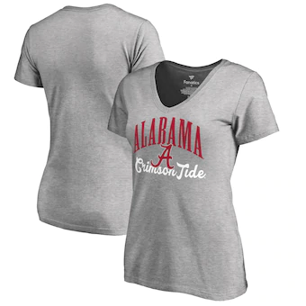 Alabama Crimson Tide T-Shirt - Fanatics Brand - Ladies - V-Neck - Grey
