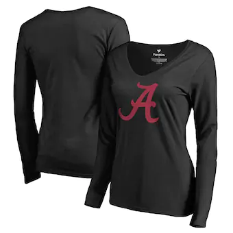 Alabama Crimson Tide Fanatics Branded Womens Primary Logo Long Sleeve T-Shirt Black