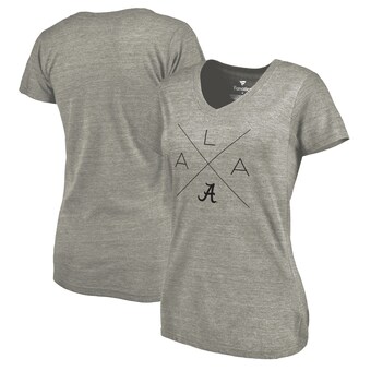 Alabama Crimson Tide T-Shirt - Fanatics Brand - Ladies - ALA - V-Neck - Grey