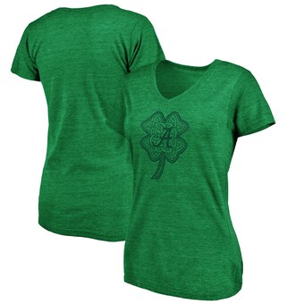 Alabama Crimson Tide T-Shirt - Fanatics Brand - Ladies - St Patricks Day - Flowers - V-Neck - Green