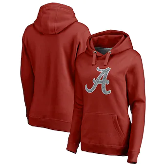 Alabama Crimson Tide Fanatics Branded Womens Static Logo Pullover Hoodie Cardinal