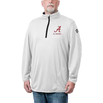 Alabama Crimson Tide Flow Thermatec Quarter Zip Pullover Jacket White