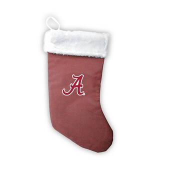 Alabama Crimson Tide Football Leather Holiday Stocking Brown