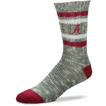 Alabama Crimson Tide For Bare Feet Womens Alpine Tweed Crew Socks