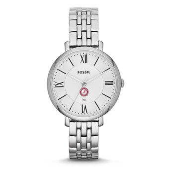 Alabama Crimson Tide Fossil Womens Jacqueline Stainless Steel Watch