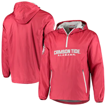 Alabama Crimson Tide G III Sports by Carl Banks Base Runner Half Zip Hoodie Jacket Crimson