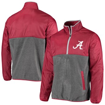 Alabama Crimson Tide G III Sports by Carl Banks College Advanced Transitional Half Zip Jacket Gray Crimson