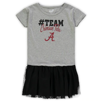 Alabama Crimson Tide Girls Preschool Game Tulle Dress Heathered Gray