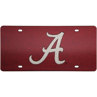 Alabama Crimson Tide Glitter License Plate Crimson