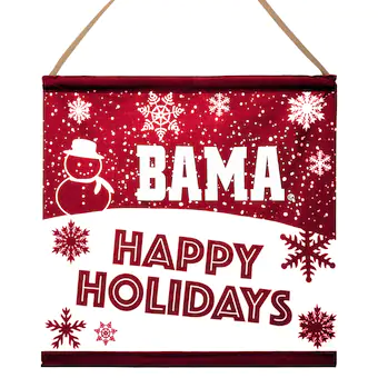 Alabama Crimson Tide Happy Holidays Banner Sign